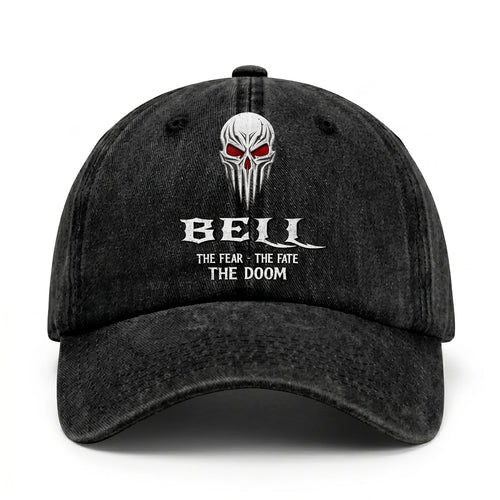 Your Name The Fear The Fate The Doom Skull Washed Cap BELL 13K1 C98PF