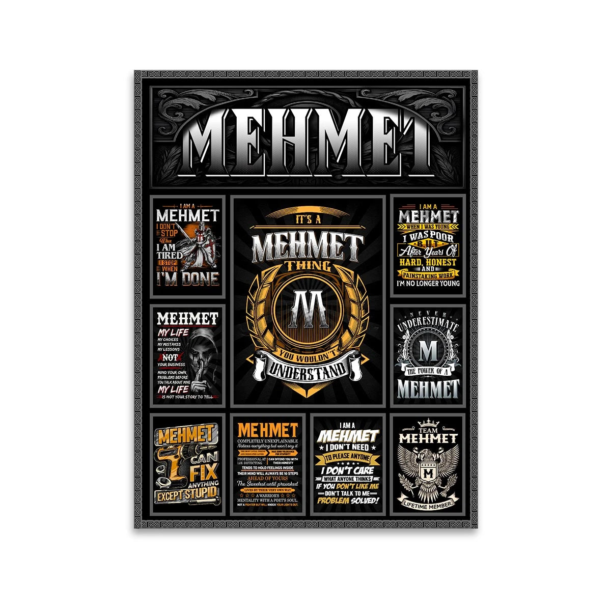 MEHMET Personalized Sponge Floor Mat – Custom Printed Home Decor 13K1-AR2