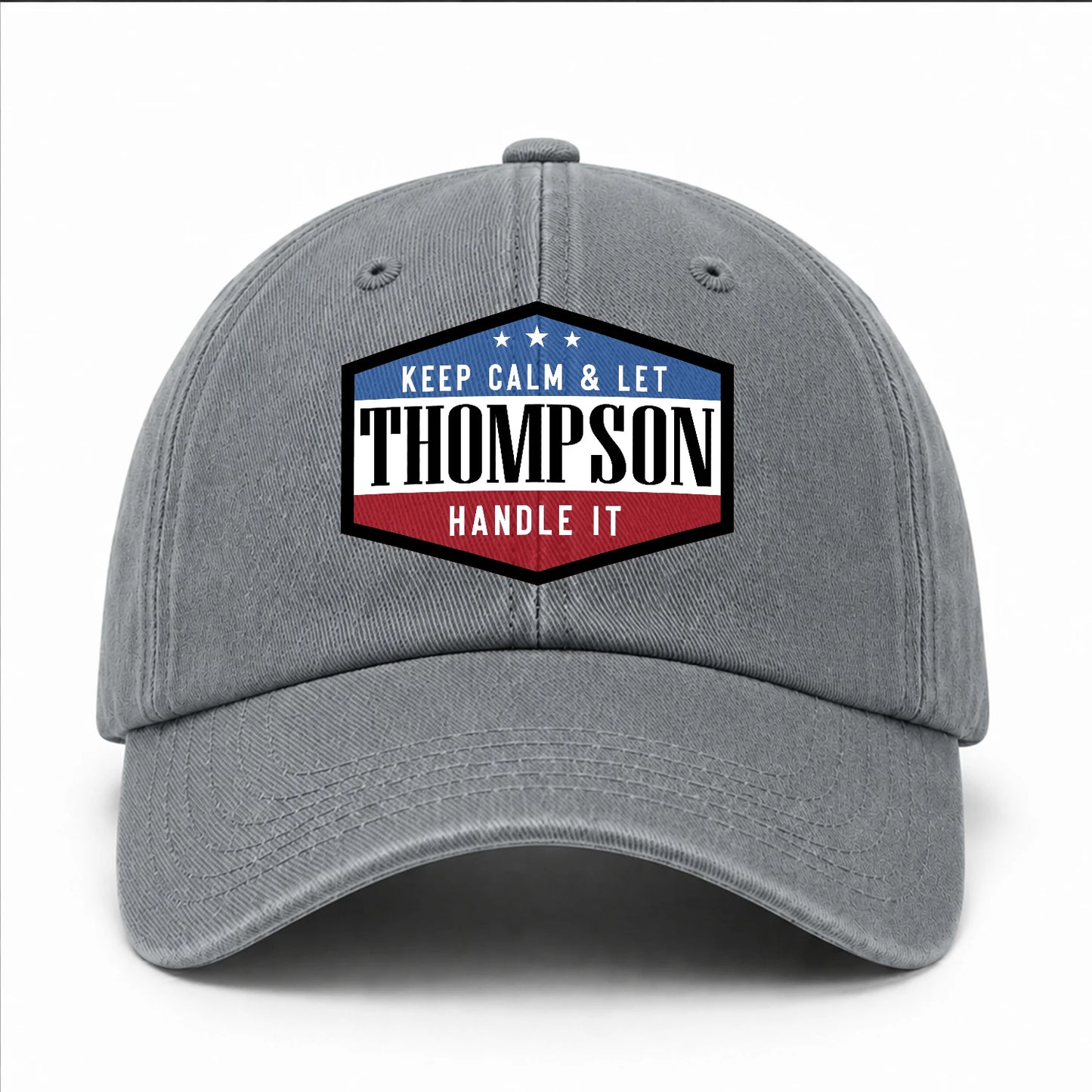 Keep Calm & Let Your Name Handle It Washed Cap THOMPSON 13K1 C87PF