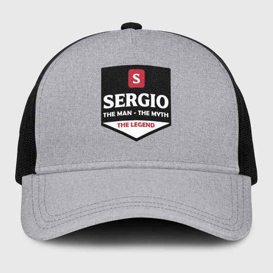 The Man The Myth The Legend Gray Mesh Cap SERGIO 13K1 C189PF