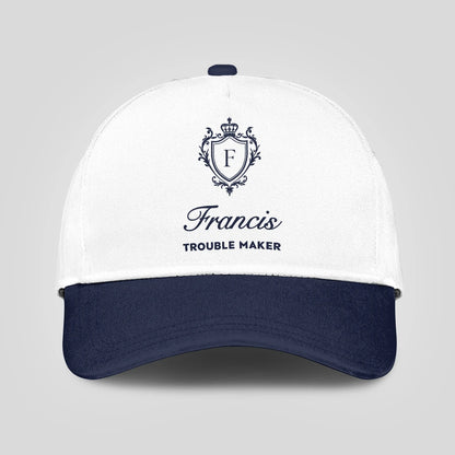 Trouble Maker Funny Blue And White Cap FRANCIS 13K1 C152PF