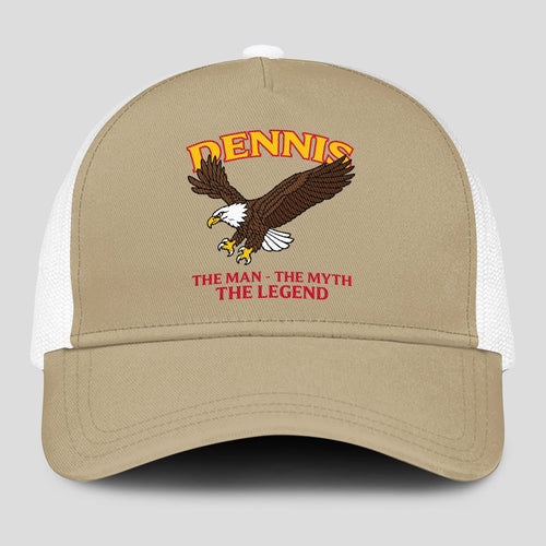 The Man The Myth The Legend Eagle Khaki Mesh Cap DENNIS 13K1 C210PF