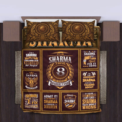 SHARMA Limited Edition Personalized Bedding Set 13K1-BS3