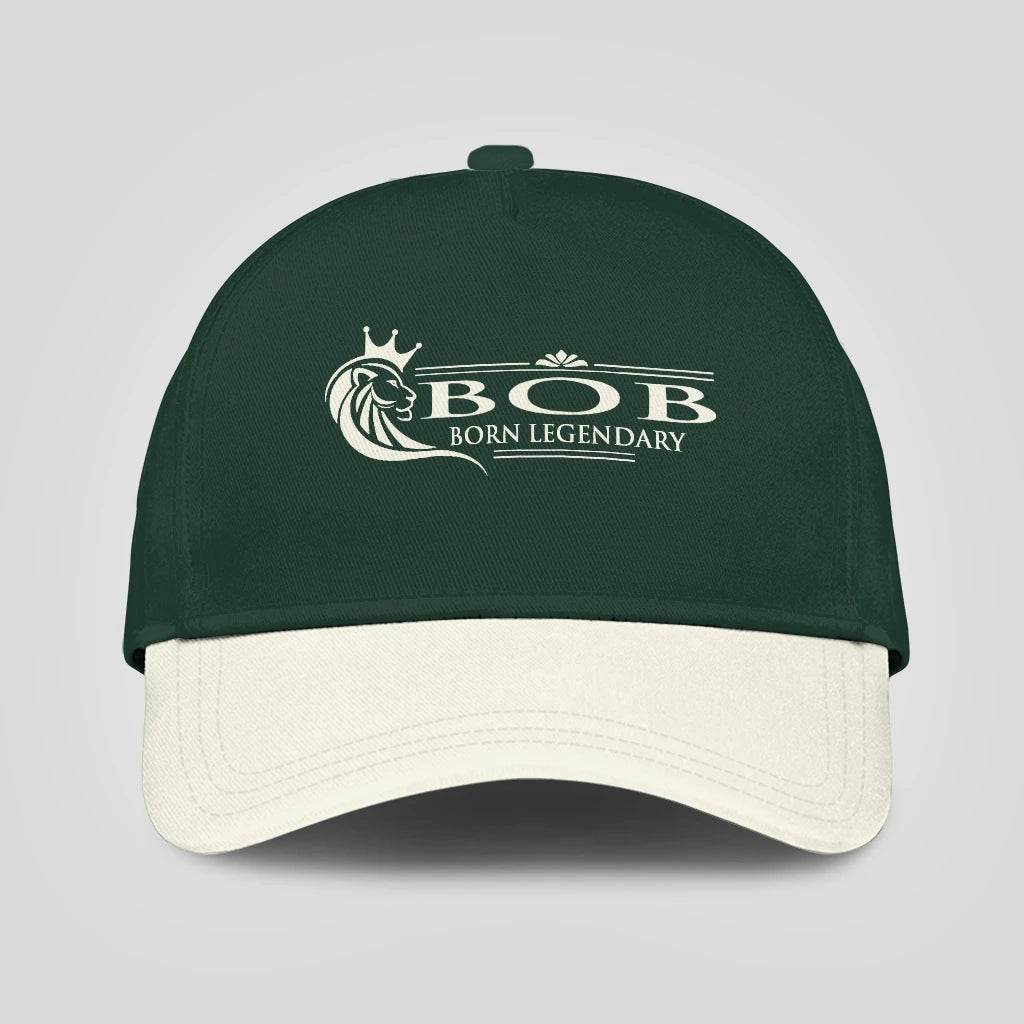 Born Legendary Lion Logo Sage Green And Beige Cap BOB 13K1 C182PF