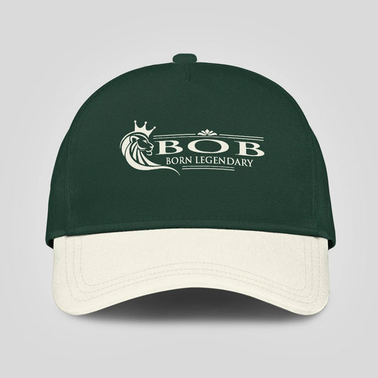 Born Legendary Lion Logo Sage Green And Beige Cap BOB 13K1 C182PF