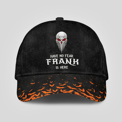 The Horrors Persist But So Does Your Name Skull Halloween Cap FRANK 13K1 C125PF