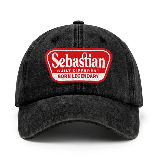 Built Different Born Legendary Red Logo Washed Cap SEBASTIAN 13K1 C63PF