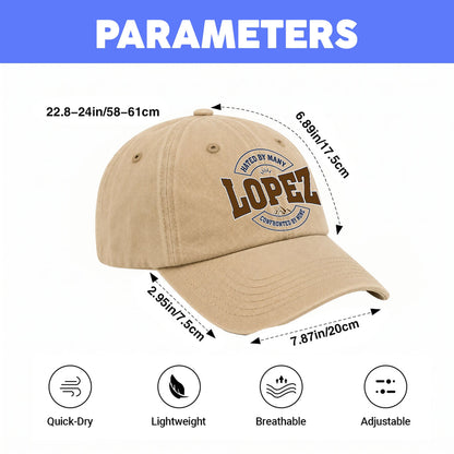 Hated By Many Confronted By None Washed Cap LOPEZ 13K1 C36PF