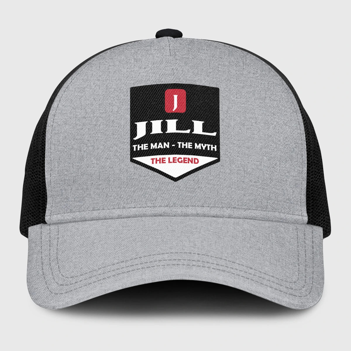 The Man The Myth The Legend Gray Mesh Cap JILL 13K1 C189PF