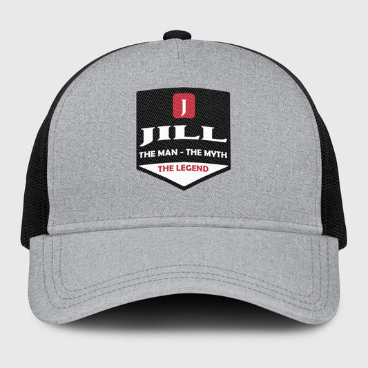 The Man The Myth The Legend Gray Mesh Cap JILL 13K1 C189PF