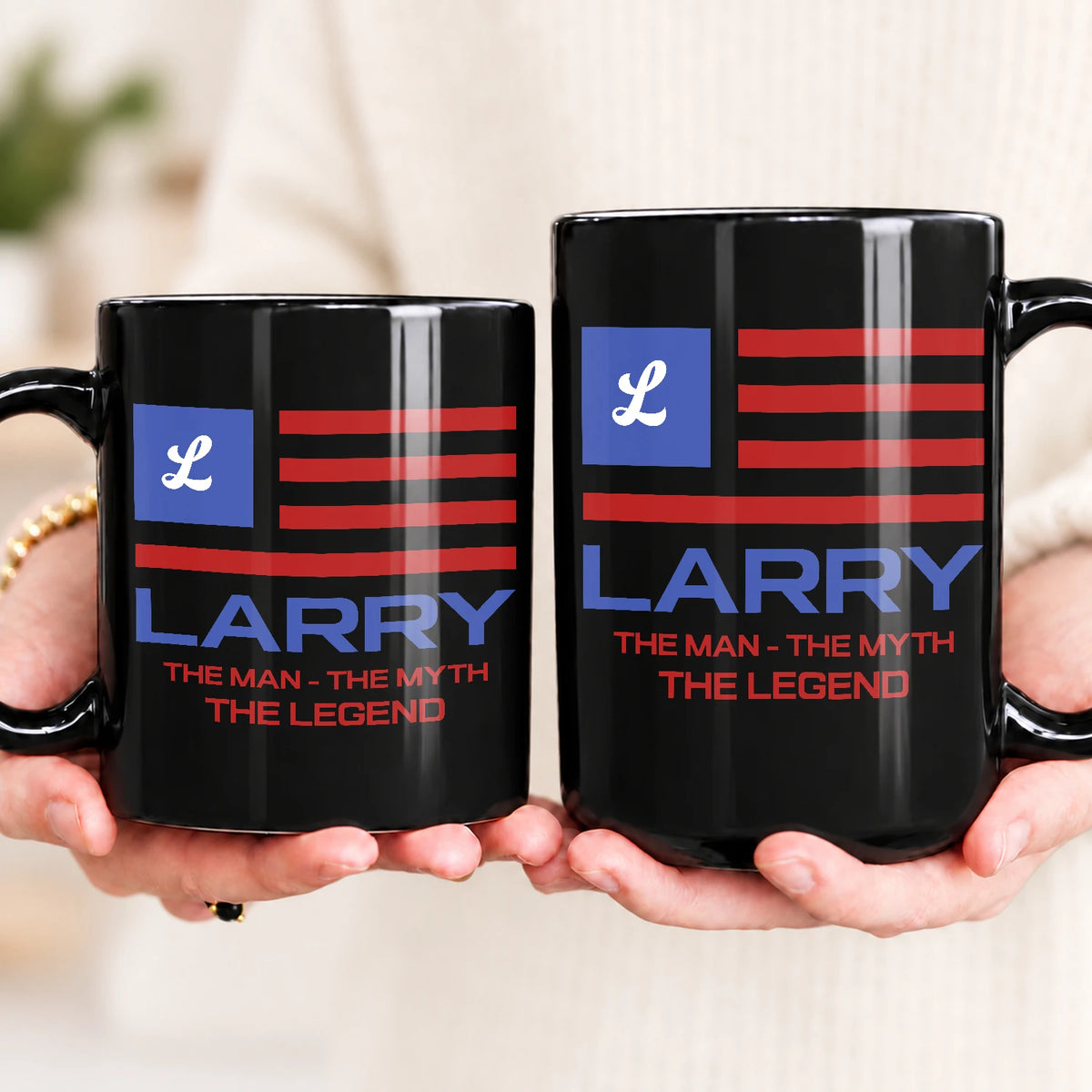 The Man The Myth The Legend American Flag Mug LARRY 13K1 MG18