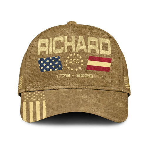 RICHARD 13K1-C14PF 250th Anniversary Patriotic Baseball Cap 1776–2026