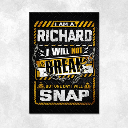 RICHARD Motivational Rug – Black & Yellow Quote Carpet for Living Room 13K1-AR1