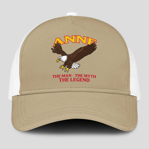 The Man The Myth The Legend Eagle Khaki Mesh Cap ANNE 13K1 C210PF
