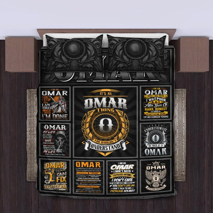 OMAR Limited Edition Personalized Bedding Set 13K1-BS2