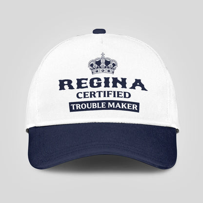 Certified Your Name Trouble Maker Washed Cap REGINA 13K1 C148PF