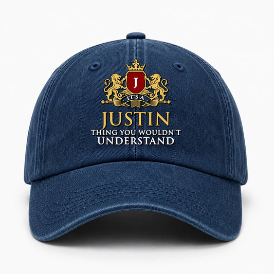 It's A Your Name Thing You Wouldn't Understand Royal Blue Washed Cap JUSTIN 13K1 C184PF