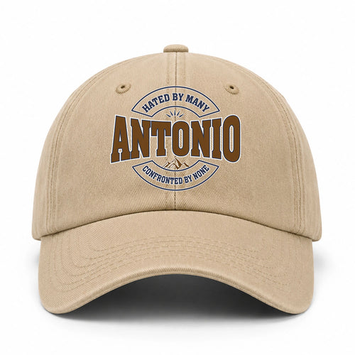 Hated By Many Confronted By None Washed Cap ANTONIO 13K1 C36PF