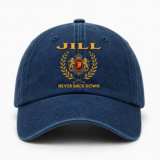 Never Back Down Royal Blue Denim Cap JILL 13K1 C60PF