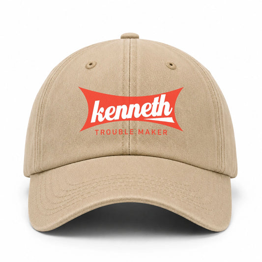 Trouble Maker Red Logo Washed Cap KENNETH 13K1 C78PF
