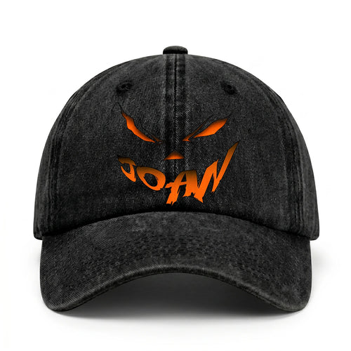 Stay Hungry Pumpkin Chasing Ghosts Funny Washed Cap JOAN 13K1 C101PF