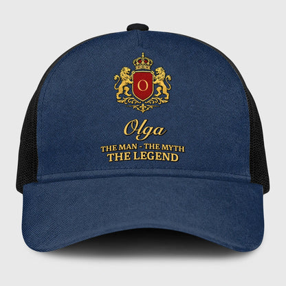 The Man The Myth The Legend Royal Blue Mesh Cap OLGA 13K1 C187PF