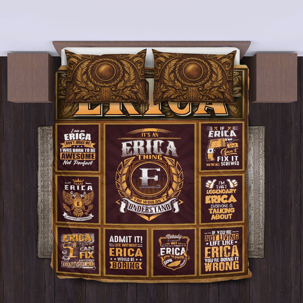 ERICA Limited Edition Personalized Bedding Set 13K1-BS3