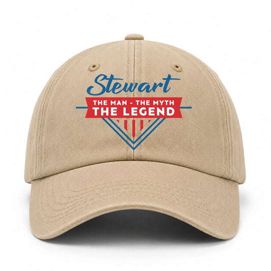 The Man The Myth The Legend Logo Washed Cap STEWART 13K1 C37PF