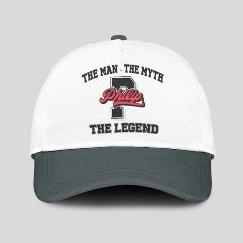 The Man The Myth The Legend Custom Initial Letter And Name Cap PHILIP 13K1 C38PF