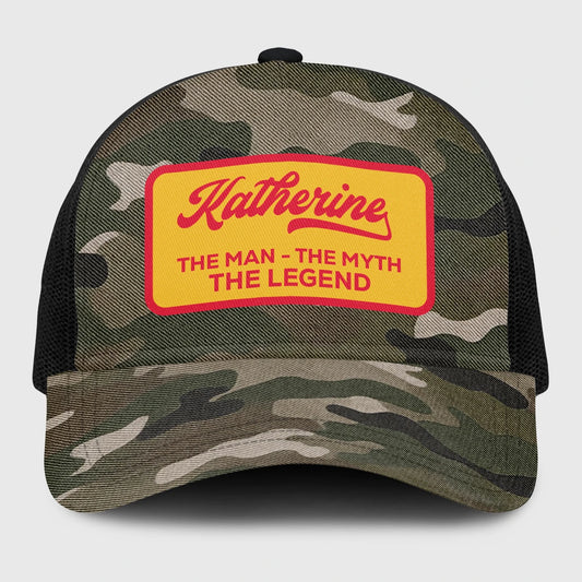 The Man The Myth The Legend Camo Vintage Mesh Cap KATHERINE 13K1 C191PF