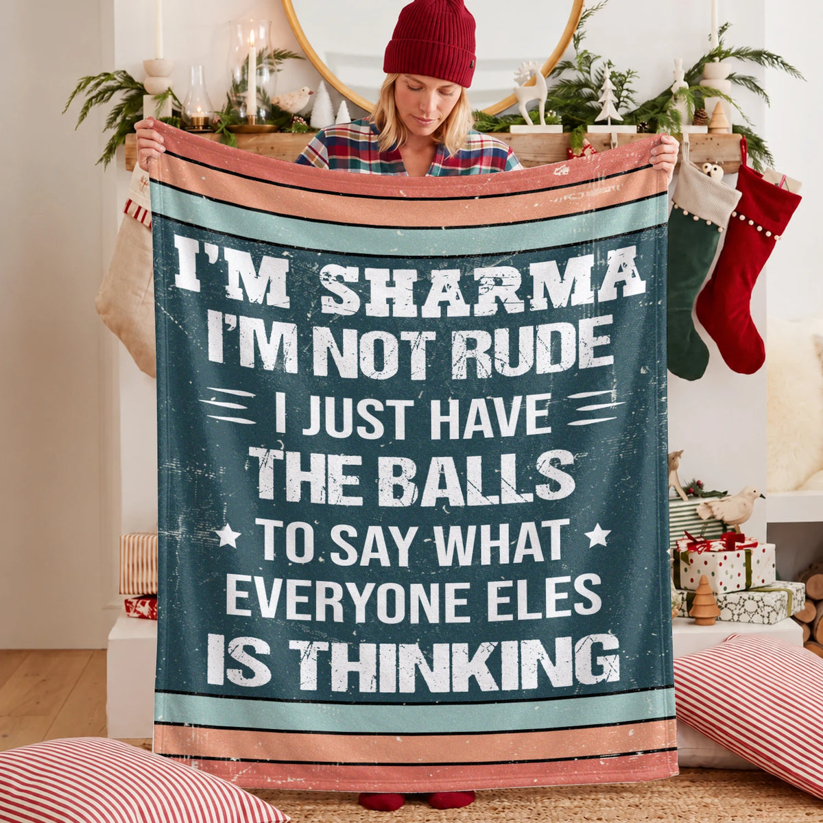 I'm Name Not Rude Just Have the Balls Fleece Blanket SHARMA 13K1 BK65