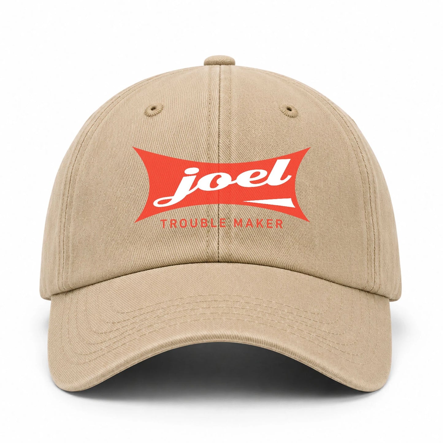 Trouble Maker Red Logo Washed Cap JOEL 13K1 C78PF