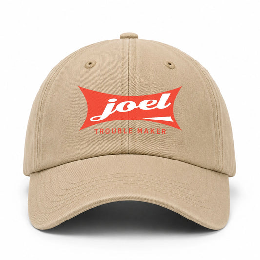 Trouble Maker Red Logo Washed Cap JOEL 13K1 C78PF