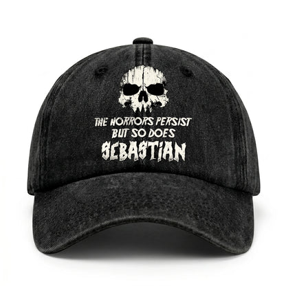 The Horrors Persist But So Does Your Name Cool Skull Washed Cap SEBASTIAN 13K1 C134PF