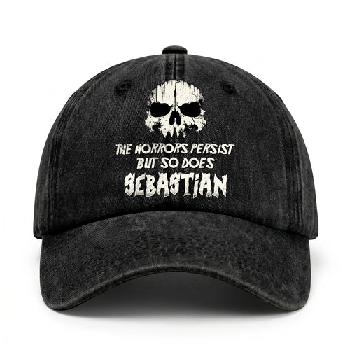 The Horrors Persist But So Does Your Name Cool Skull Washed Cap SEBASTIAN 13K1 C134PF