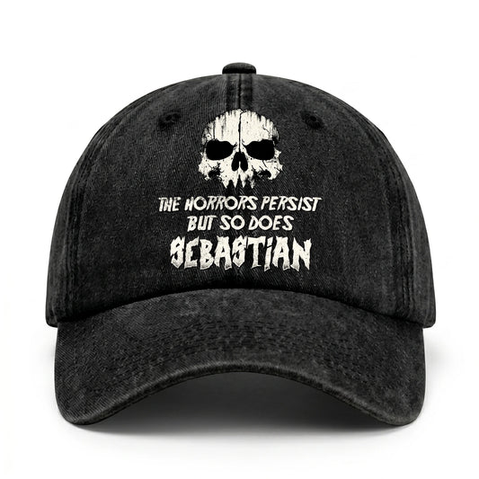 The Horrors Persist But So Does Your Name Cool Skull Washed Cap SEBASTIAN 13K1 C134PF