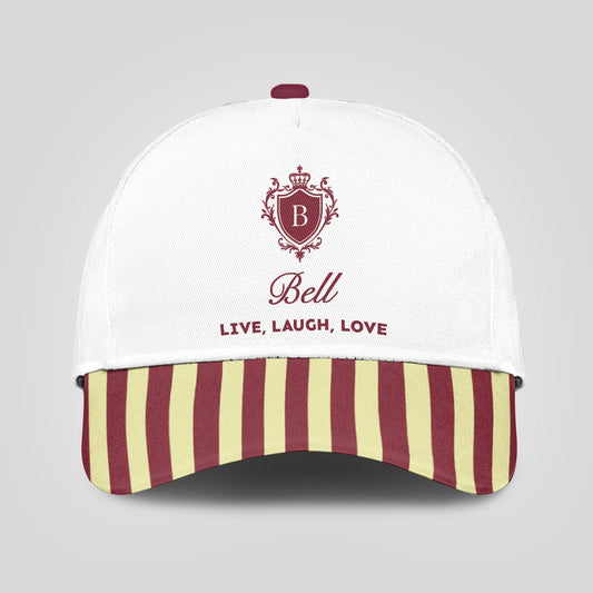 Live Laugh Love Burgundy And Yellow Cap BELL 13K1 C120PF