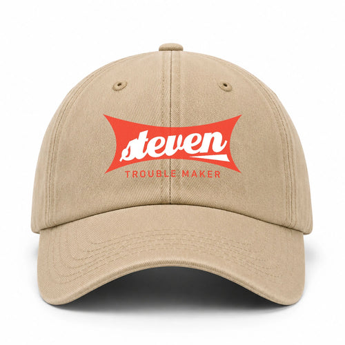 Trouble Maker Red Logo Washed Cap STEVEN 13K1 C78PF