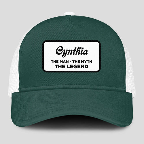 The Man The Myth The Legend Green And White Mesh Cap CYNTHIA 13K1 C198PF