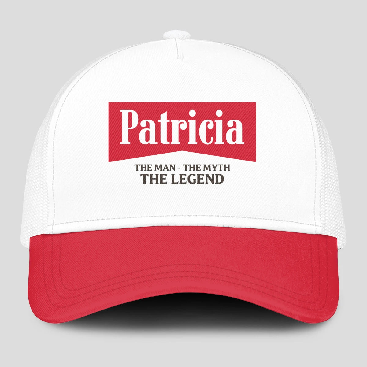 The Man The Myth The Legend Red And White Mesh Cap PATRICIA 13K1 C197PF