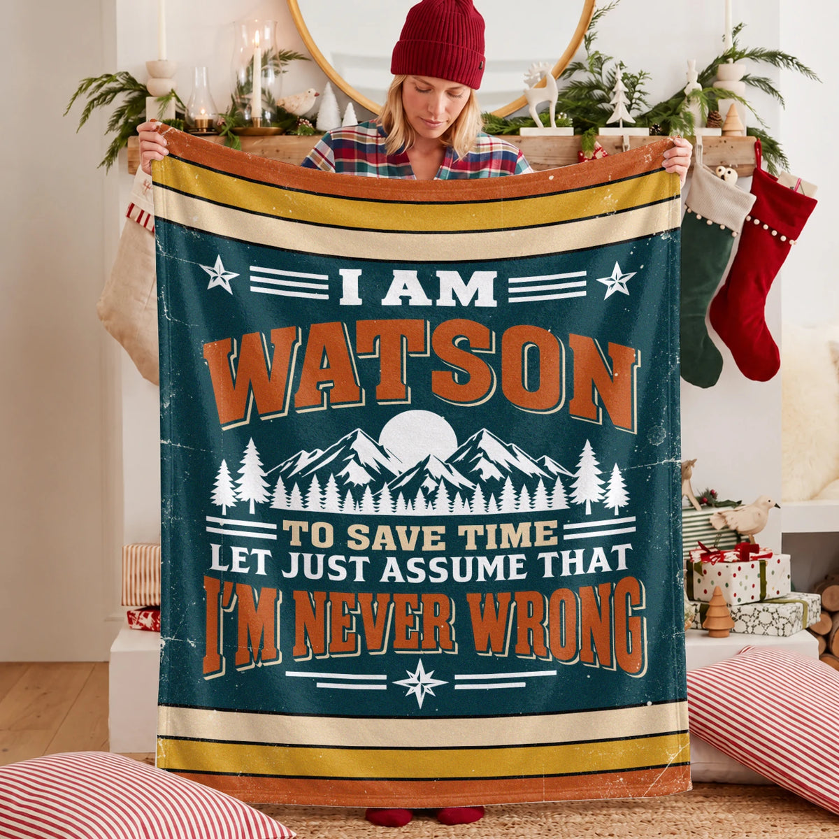 I'm Name Never Wrong Funny Retro Fleece Blanket WATSON 13K1 BK66
