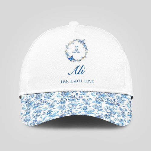 Live Laugh Love Blue Flowers Cap ALI 13K1 C50PF
