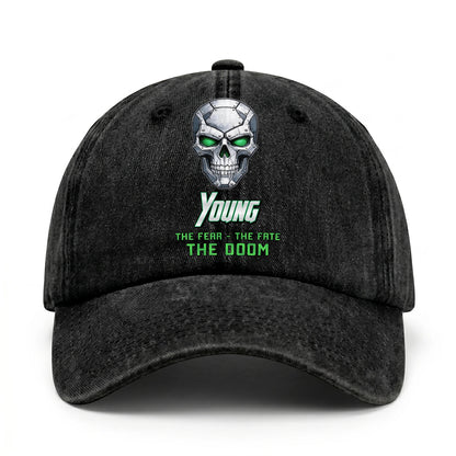 The Fear The Fate The Doom Skull Washed Cap YOUNG 13K1 C99PF