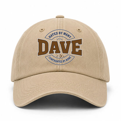 Hated By Many Confronted By None Washed Cap DAVE 13K1 C36PF