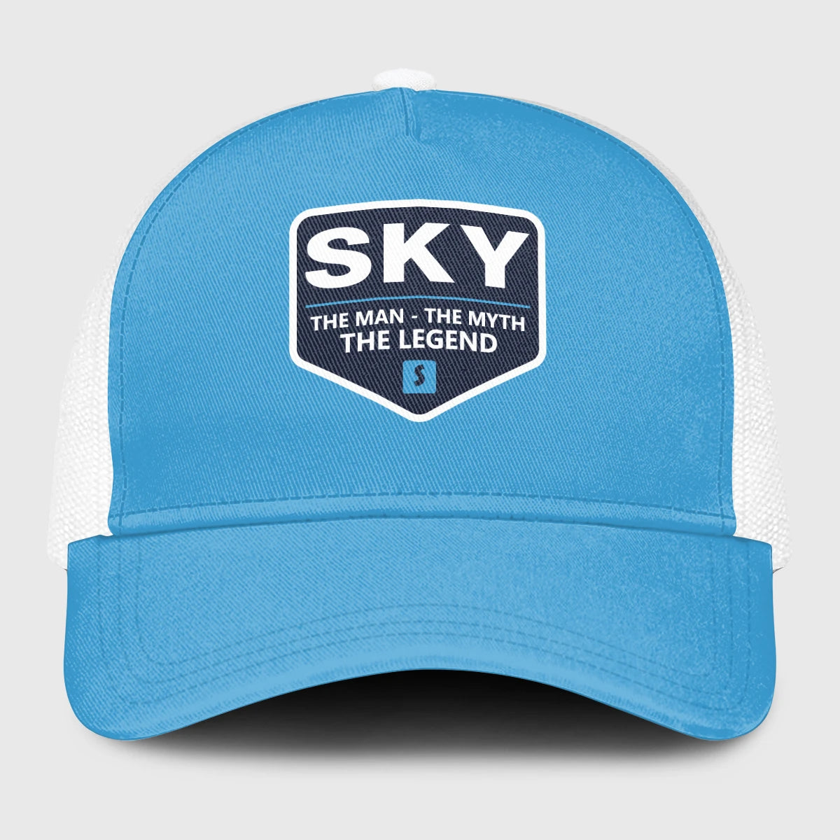 The Man The Myth The Legend Light Blue Mesh Cap SKY 13K1 C190PF