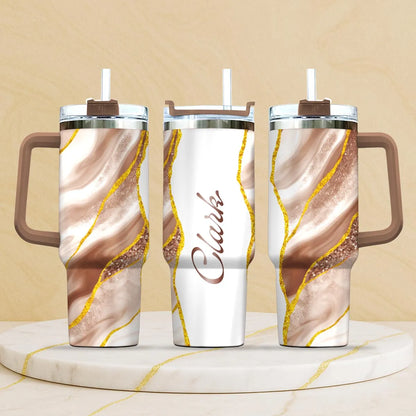 CLARK 40oz Personalized Tumbler Cup with Straw | Custom Stainless Steel Mug 13K1-TB1