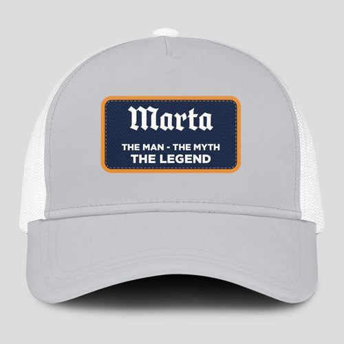 The Man The Myth The Legend Gray Mesh Cap MARTA 13K1 C204PF