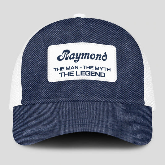 The Man The Myth The Legend Blue Denim Mesh Cap RAYMOND 13K1 C194PF