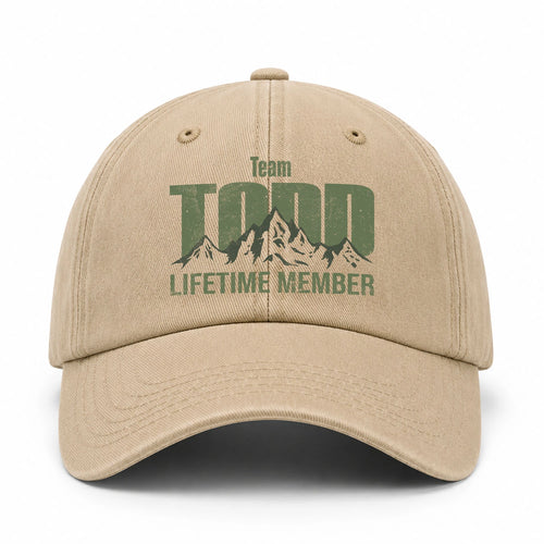 Team Your Name Lifetime Member Mountain Cap TODD 13K1 C58PF