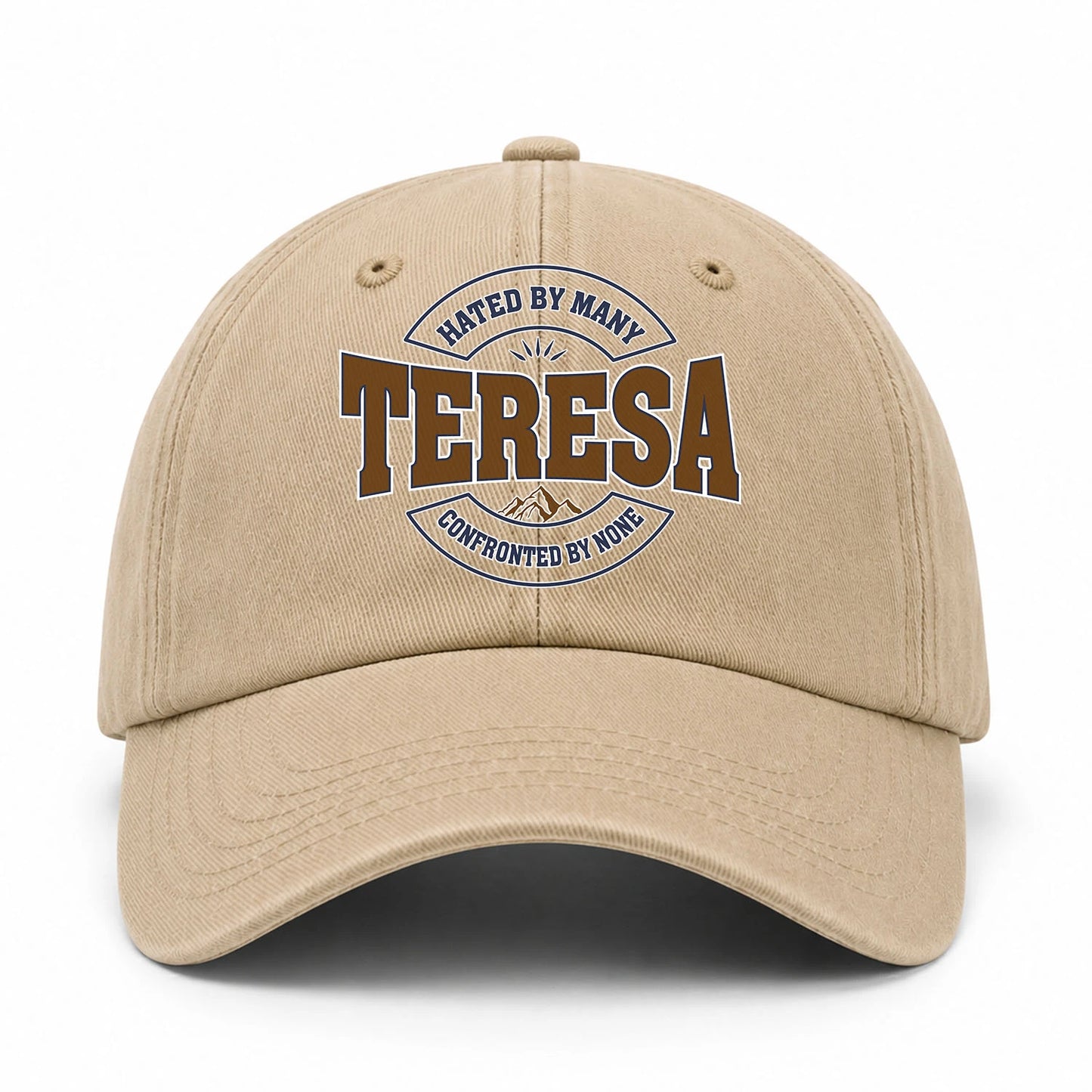 Hated By Many Confronted By None Washed Cap TERESA 13K1 C36PF